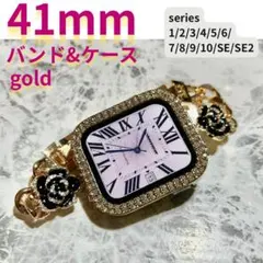 アップルウォッチ ケース applewatch バンド ゴールド 41mm