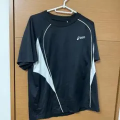 asics ブラック 半袖ドライTシャツ