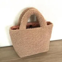 プードルファー　ミニトートバッグ