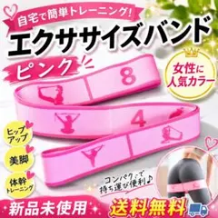 【新品未使用】エクササイズバンド トレーニング・ヒップバンド【 ピンク】のサムネイル