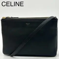 美品 セリーヌ トリオ スモール ショルダーバッグ ポーチ レザー フィービー期