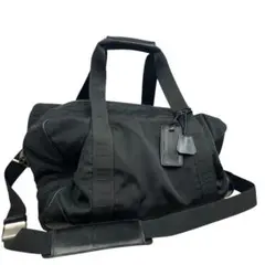 dunhill ボストンバッグ 南京錠　チャーム　 シルバー金具　黒 ナイロンのサムネイル