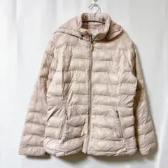 タイムアンドトゥルー 無地 中綿ジャケット 長袖 S 淡桃 ナイロン［1点物］