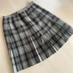 グレー系チェック プリーツスカートイーストボーイ