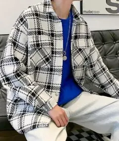 ジャケット メンズ チェック柄 長袖シャツ メンズ ゆったり 厚手 春秋冬