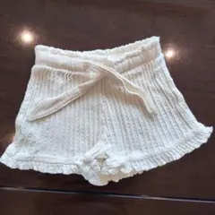ZARA アイボリー フリル付きショートパンツ 12-18ヶ月 86cm