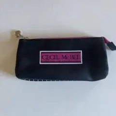 CECIL McBEE ポーチ ブラック ストライプ