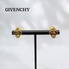 【極美品】GIVENCHY ジバンシー Gロゴ ラインストーン イヤリング　GP