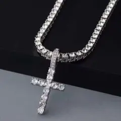 ✨テニスネックレス&クロスネックレス2本セット✨組み合わせ長さ黄金比