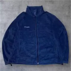 【XL】Columbia フルジップ フリースジャケット ネイビー