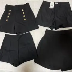 黒ショートパンツ　4点セット