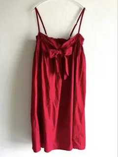 FREAK’S STORE キャミワンピース レッド リボン調節可 フリーサイズ