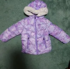 紫色 雪の結晶 フード付き　コート　コストコ　110