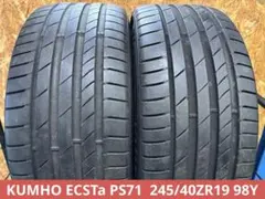 T-913【バリ山】KUMHO ECSTa！245/40ZR19 98Y【2本】 T-913【バリ山】KUMHO ECSTa！245/40ZR19 98Y【2本】 - メルカリ