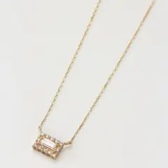 【最終値下げ】パティエラ K10バゲットカットダイヤモンドネックレスのサムネイル