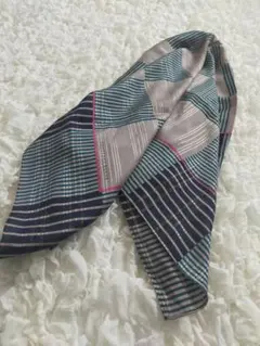 GEOFFREY BEENE ストライプ チェック柄 ストール