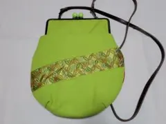 がま口ショルダーバッグ　ハンドメイド　新品未使用