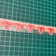 cream peachさんヴィクトリアンレースリボンPETtape red