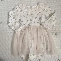 コトリ　cottoli チュールスカートロンパース　うさぎさん