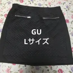 GU Lサイズ黒 キルティング ミニスカートLサイズ