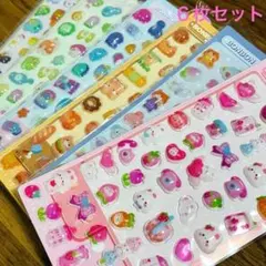 BONBON DROPシールセット6枚 ボンボンドロップシール ぷくぷく 立体