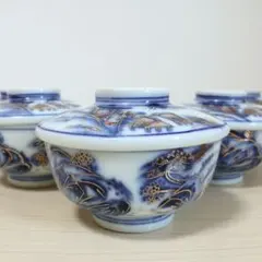 ​【美品/蔵出】九谷焼 染付 金彩 色絵 山水画 蓋付吸物椀 5客 骨董 美品/蔵出】九谷焼 染付 金彩 色絵 山水画 蓋付吸物椀 5客 骨董 - メルカリ