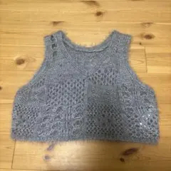 JEANASIS ニットベストグレー