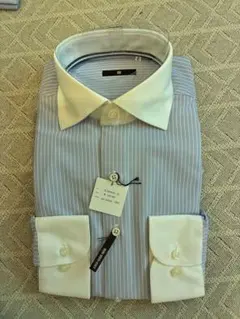 スーツセレクト　ストライプ長袖ワイシャツ Mサイズ