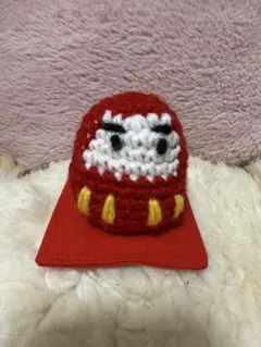 赤い達磨風あみぐるみ