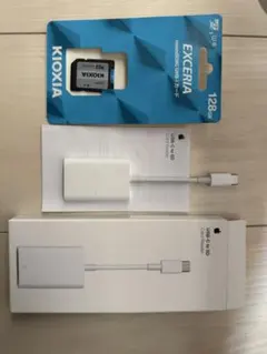 128GB マイクロSDカード　& sdカードリーダー　Apple 純正品