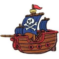 ワッペン Pirate 海賊 船 船舶 航海 海 アイロン アップリケ 送料無料