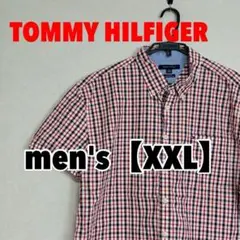 A743【TOMMY HILFIGER】半袖シャツ【XXL】ボタンダウン