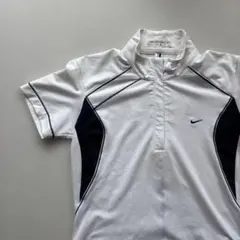 NIKE GOLF レディース ハーフジップ 半袖シャツ ホワイトのサムネイル