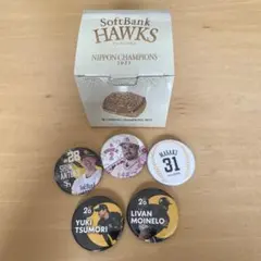 ソフトバンクホークス チャンピオンズリング2025おまけ缶バッジセット