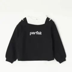 【新品タグ付】coca レイヤード風裏毛トップス　薄手トレーナー130cm コカ