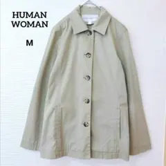 ヒューマンウーマン トレンチコート オリーブベージュ サイズM 春・秋