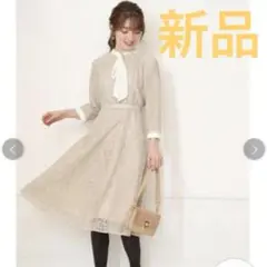 【極美品】アプワイザーリッシェ　ボウタイレースワンピース　ドレス　Mサイズ