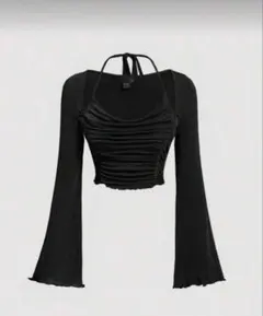 SHEIN ラメトップス ブラック