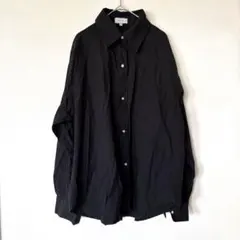 デニフィッツ 長袖シャツ コットン100% ブラック 黒 M ゆったりのサムネイル