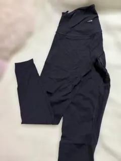 ブラック ハイウエスト ヨガレギンス(Ｌ)