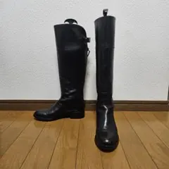 美品☆ コールハーン ロングブーツ グランドシリーズ バックジップ ベルト