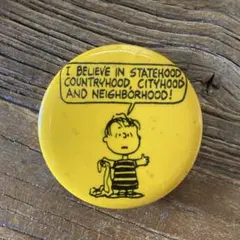 60's ヴィンテージ　缶バッジ　ライナス　スヌーピー　snoopy ヒッピーのサムネイル