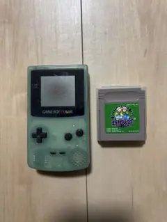 ゲームボーイカラー クリアグリーン 本体　ポケモンのソフト付き