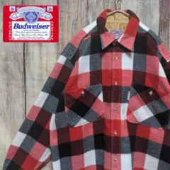 80s〜90s Budweiser バドワイザー フランネルシャツ