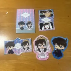 名探偵コナン　ステッカー　工藤新一　毛利蘭