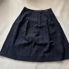サイズ9号　M J.PRESS LADIES 　黒 フレアスカート ひざ丈