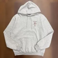 や*ぎ様 champion プルオーバーパーカー バックプリント 古着 グレー