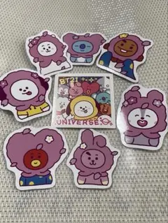 BT21 ダイカットステッカー 8枚セットUNIBERSE01のサムネイル