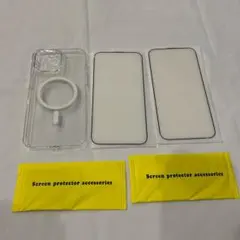 iPhone15ProMax ケース ガラスフィルム 2枚 6.7インチ クリア