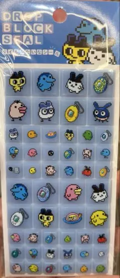正規品　たまごっち　タイルみたいなシール　ドロップブロックシール